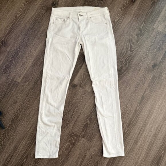 Rag & Bone Dre Aged Bright White Jeans Size 28 - Picture 1 of 4